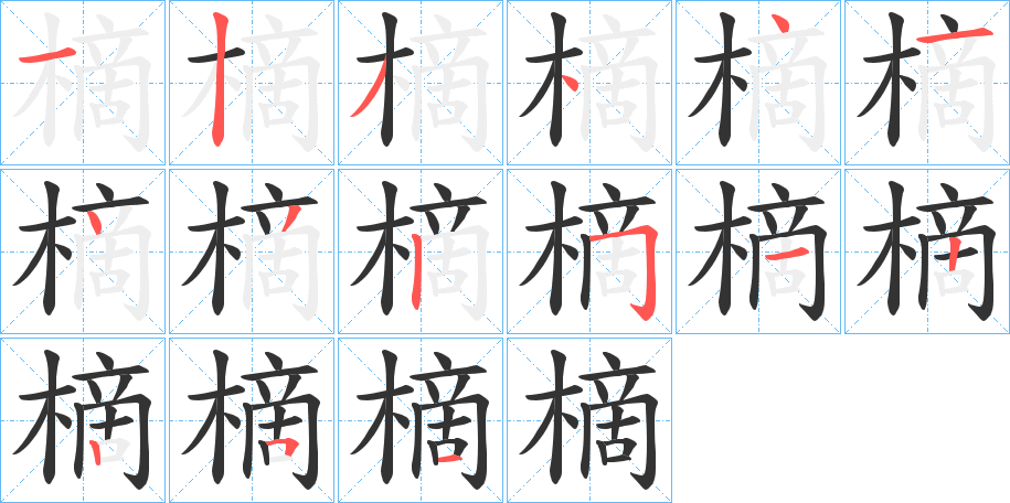 樀字笔画写法